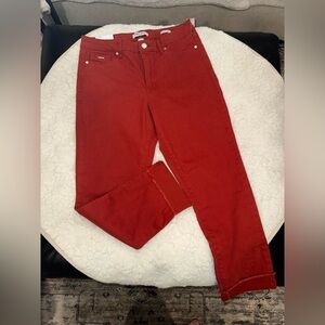 Nine West Gramercy Crop Red Pants